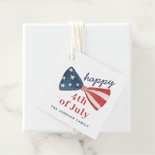 Gepersonaliseerd Leuk Gelukkig 4 juli Bedankjes Labels (In situ)