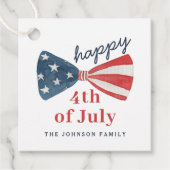 Gepersonaliseerd Leuk Gelukkig 4 juli Bedankjes Labels (Voorkant)