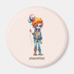 Gepersonaliseerd Leuk Kind Zombie Halloween (4) Magneet