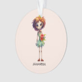 Gepersonaliseerd Leuk Kind Zombie Halloween (4) Ornament (voorkant)