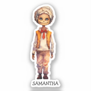 Gepersonaliseerd Leuk Kind Zombie Halloween (5) Sticker