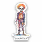 Gepersonaliseerd Leuk Kind Zombie Halloween (6) Sticker (Voorkant)