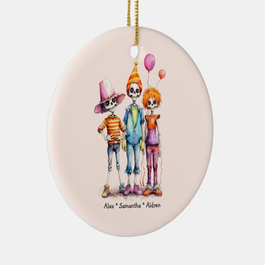 Gepersonaliseerd Leuk Kind Zombie Halloween (9) Keramisch Ornament (Rechts)