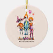 Gepersonaliseerd Leuk Kind Zombie Halloween (9) Keramisch Ornament (Voorkant)