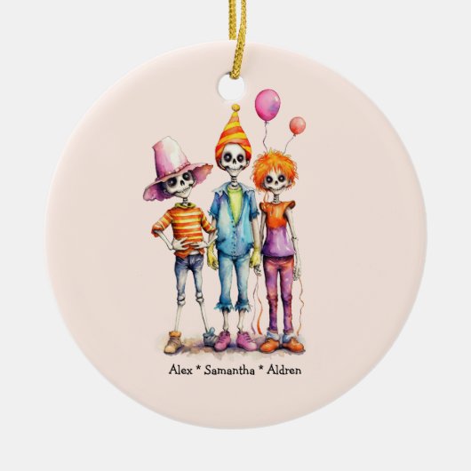 Gepersonaliseerd Leuk Kind Zombie Halloween (9) Keramisch Ornament (Voorkant)