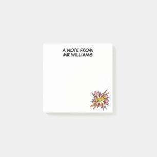 Gepersonaliseerd Leuk Modern Cool Comic Book POP Post-it® Notes