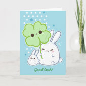 Gepersonaliseerd - Leuk wit konijntje met Kaart (Voorkant)