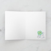 Gepersonaliseerd - Leuk wit konijntje met Kaart (Binnen)