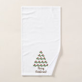 Gepersonaliseerd leuke rode rozen, Holly kerstboom Bad Handdoek (Handdoek)