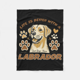 Gepersonaliseerd leven is beter met een labrador f fleece deken