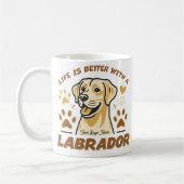 Gepersonaliseerd leven is beter met een Labrador-M Koffiemok (Links)