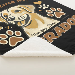 Gepersonaliseerd leven is beter met een labrador sherpa deken