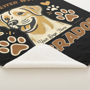 Gepersonaliseerd leven is beter met een labrador sherpa deken
