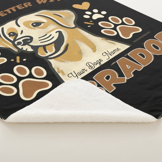 Gepersonaliseerd leven is beter met een labrador sherpa deken (3/4)