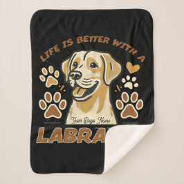 Gepersonaliseerd leven is beter met een labrador sherpa deken