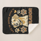 Gepersonaliseerd leven is beter met een labrador sherpa deken (Voorkant (horizontaal))