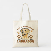 Gepersonaliseerd leven is beter met een labrador tote bag (Achterkant)