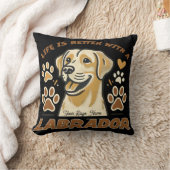 Gepersonaliseerd leven is beter met een Labrador-w Kussen (Deken)