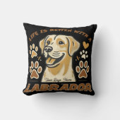 Gepersonaliseerd leven is beter met een Labrador-w Kussen (Voorkant)