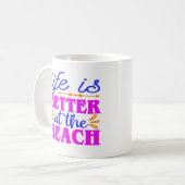 Gepersonaliseerd leven is beter op het strand koffiemok (Voorkant links)
