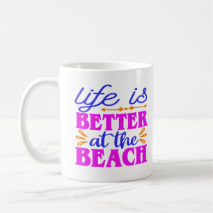 Gepersonaliseerd leven is beter op het strand koffiemok