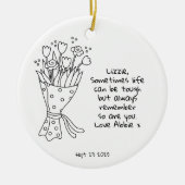 Gepersonaliseerd leven kan zwaar Inspirerend zijn Keramisch Ornament (Voorkant)