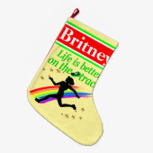 GEPERSONALISEERD LEVEN OP DE BAAN KERSTKOUS GROTE KERSTSOK (Voorkant (Hangend))