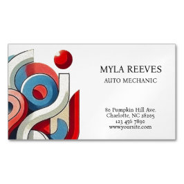 Gepersonaliseerd levendig abstract ontwerp magnetisch visitekaartje