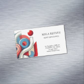 Gepersonaliseerd levendig abstract ontwerp magnetisch visitekaartje (Voorbeeld)
