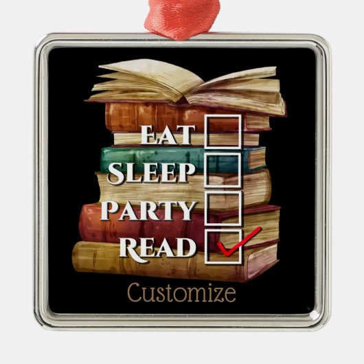 Gepersonaliseerd lezen eerst metalen ornament (Voorkant)