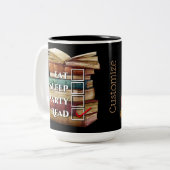 Gepersonaliseerd lezen eerst tweekleurige koffiemok (Voorkant links)