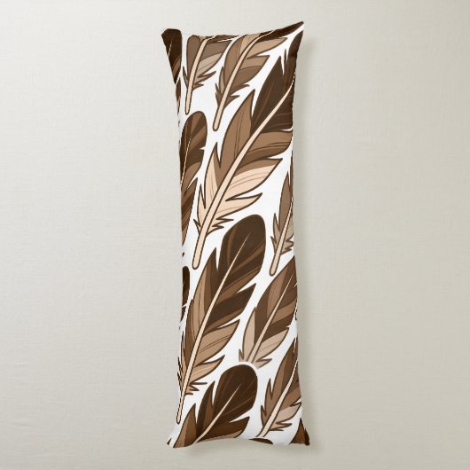 Gepersonaliseerd lichaamskussen – Boho Monogram Br (Achterkant (Verticaal))