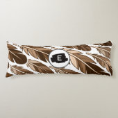 Gepersonaliseerd lichaamskussen – Boho Monogram Br (Voorkant)