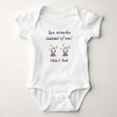gepersonaliseerd lichaamspak voor tweeling baby '  romper (Voorkant)