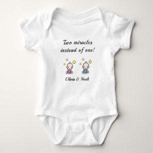gepersonaliseerd lichaamspak voor tweeling baby '  romper