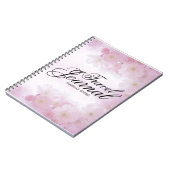 Gepersonaliseerd Licht Roze Bloemen Reisjournaal Notitieboek (Linkerzijde)