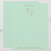 Gepersonaliseerd lichtblauw briefpapier blad (Voorkant / Achterkant)