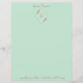 Gepersonaliseerd lichtblauw briefpapier blad (Voorkant)