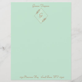 Gepersonaliseerd lichtblauw briefpapier blad