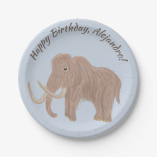 Gepersonaliseerd lichtblauw, bruin oogmamma papieren bordje