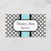 Gepersonaliseerd Lichtblauw en Zwart Visitekaartje (Voorkant)