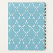 Gepersonaliseerd lichtblauw Marokkaans stoppatroon Planner (Achterkant)