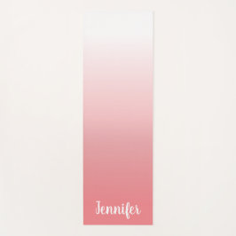 Gepersonaliseerd lichtkoraal en witte ombre yogamat
