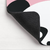 Gepersonaliseerd lichtroze Kawaii Panda Beer Dier Muismat (Hoek)