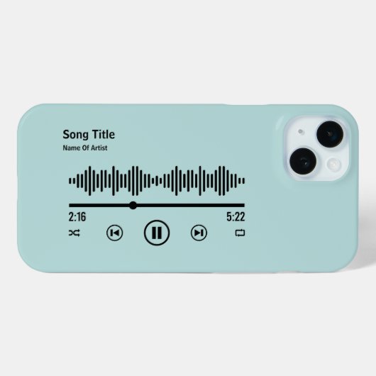Gepersonaliseerd Lied Album Muziek Liefhebber Case-Mate iPhone Case (Achterkant (horizontaal))