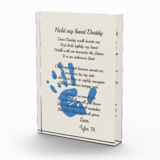 Gepersonaliseerd lief papa gedicht fotoblokken (Rechts)