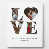 Gepersonaliseerd liefdeshart 4 Foto Verticaal Plaq Fotoplaat (Voorkant)