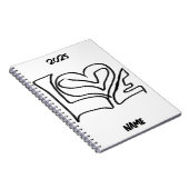 Gepersonaliseerd liefdesjournaal notitieboek (Rechterzijde)