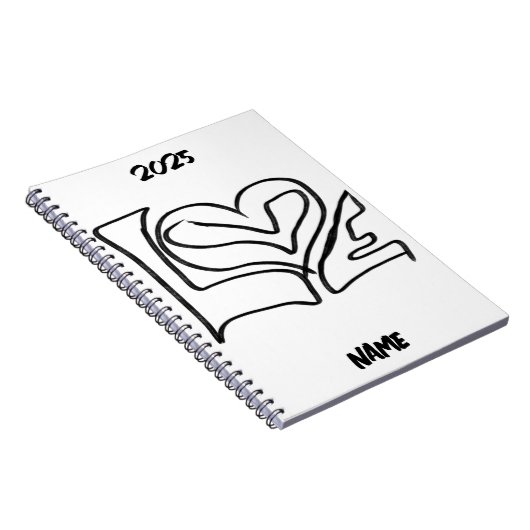 Gepersonaliseerd liefdesjournaal notitieboek (Rechterzijde)