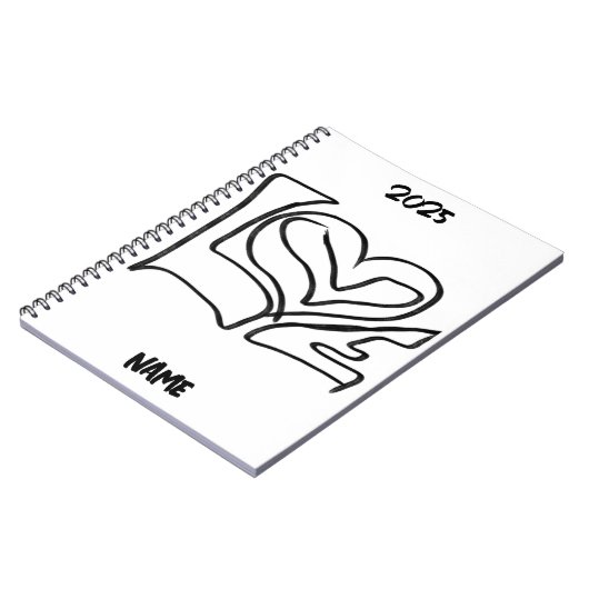 Gepersonaliseerd liefdesjournaal notitieboek (Linkerzijde)